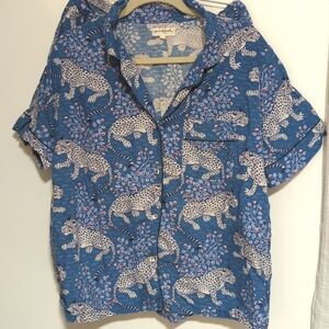 NEW - Print Fresh blue bagheera shorts sleep set